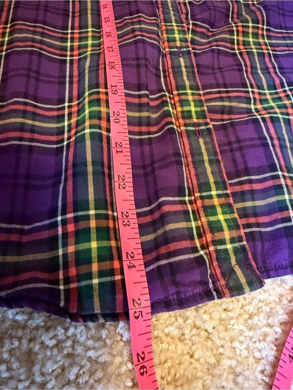 Lauren Ralph Lauren 100% cotton petite large/medium flannel plaid - Picture 8 of 8